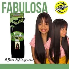 Cabelo orgânico Fabulosa  liso 65cm 320 gramas- ser mulher fibras