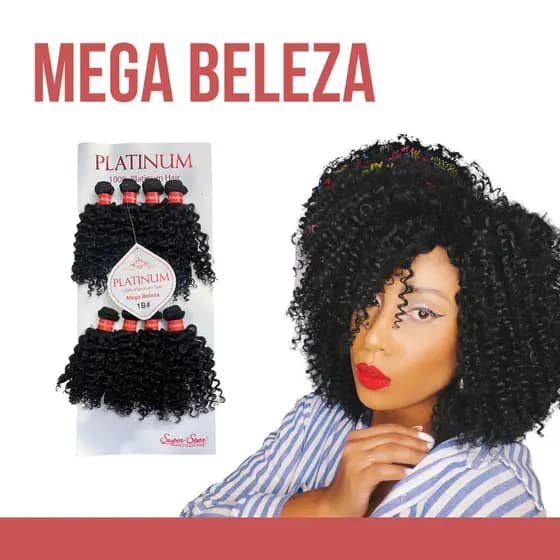 MEGA BELEZA CABELO DE FIBRA 100% PLATINUM