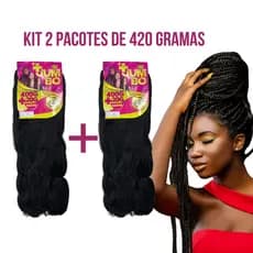 kit 2 pacotes Super Jumbo Braids + Jumbo 420 Gramas - Ser Mulher