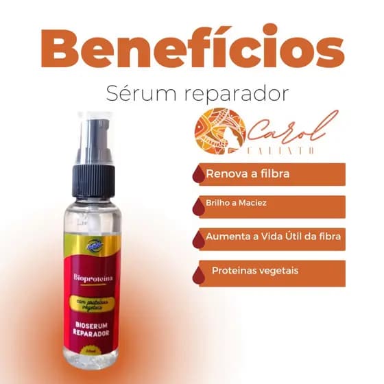 Bioserum Reparador Ser Mulher para Cabelos Orgânicos e Bio proteina