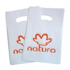 Sacola de plástico com Logo Natura tamanho 20x30