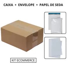 Kit 10 Caixa + Envelope de Segurança + Papel de Seda - Embalagem - 16x11x6cm