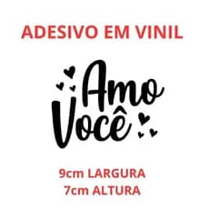 Kit Adesivos de Vinil 'Amo Você' – Presente Ideal para Dia dos Namorados-  9cm x 7 cm
