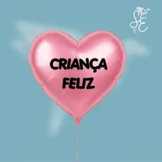 Kit Adesivos Vinil “Criança Feliz” 10x6cm – Para Balões, Caixas e Decoração de Festa