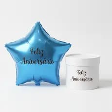 Adesivo Vinil Feliz Aniversário 9x5cm – Kit com 10 Unidades Resistente Água para Copos, Balões, Caixas