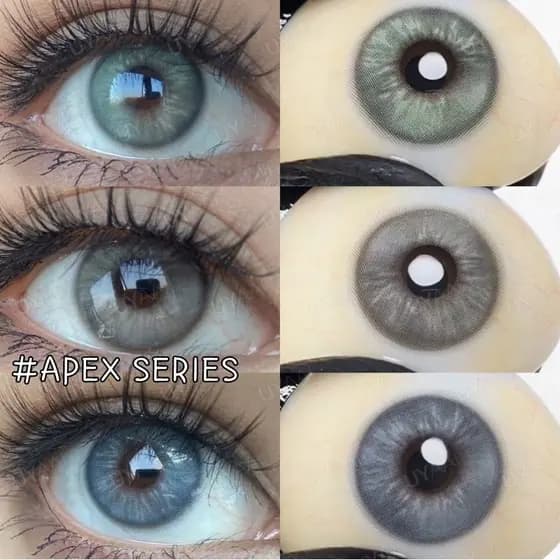 UYAAI Lentes De Contato De Cor Azul Naturais 2pcs/Par