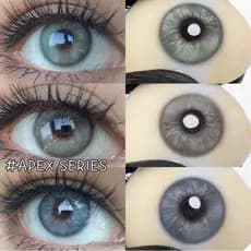 UYAAI Lentes De Contato De Cor Azul Naturais 2pcs/Par