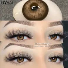 Comprar 1 Get 1 Gift For Free UYAAI Natural Brown Color Lentes Elven Charm Series Anual Use Wildlook Green Contacto