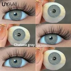 UYAAI 2025 Lente Colorida Estilo Chegam Novas 1 Par De Lentes Coloridas Marrom/Verde/Cinza Para Olhos Série Siri De Maqu