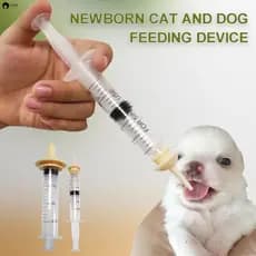 Mamilos De Leite Para Animais Domésticos Seringas Resistentes À Mordida Silicone Suprimentos Gatos