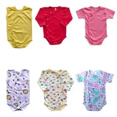 Body Kimono para Bebê Em Algodão Manga Longa / Manga Curta / Regata Roupa De Bebe Enxoval Bebê Neutro Pijama