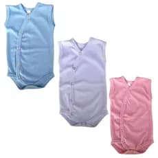 Body Kimono Regata Liso Para Bebe Algodão Suedine Enxoval