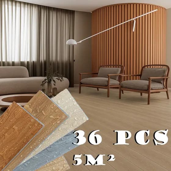 Piso Vinílico 36pcs Autocolante Régua Madeira Modelo Adesivo HAAS365