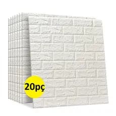 Kit 20pç Painel Adesivo 3d Alto Relevo 70x77cm Espuma