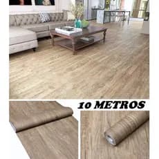 Piso Vinílico Adesivo Autocolante Madeira Fosco 10m x 61cm Lavável Antimofo Haas365