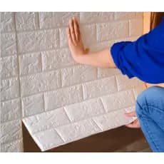 Kit 10 Peças Painel 3d Tijolo Alto Relevo Autocolante de Espuma Macio Lindo