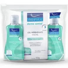 Kit Nupill viagem facial derme control sabonete + adstringente + gel hidratante