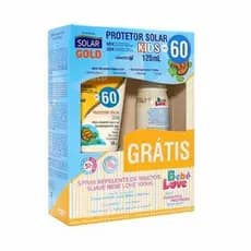 Kit protetor solar gold 60 fps kids 125ml + spray repelente bebe 100ml PROMOÇÃO