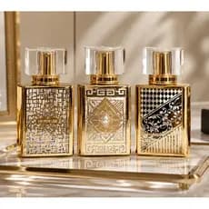 Kit 3 Frascos de vidro para perfumes 50ml premium