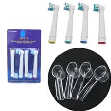 kit 4 refis para escova elétricas oral b mais 4 capas