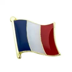 Broche Bandeira França Pin Diplomático Francês Europa Metal Viagem Paris
