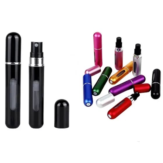 2 Porta Perfume 8ml + 1 Porta Perfume 5ml Viagem Praticidade