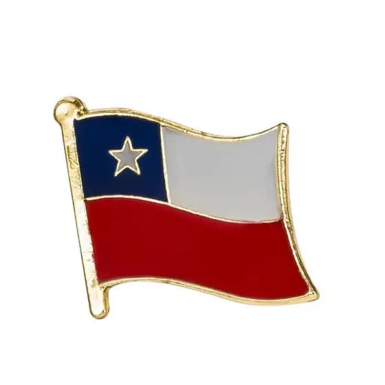 Broche Chile Pin Bandeira Oficial Chilena Andes América Sul