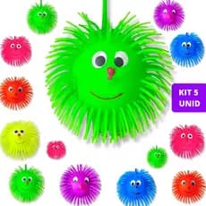 Kit 5 Bola Ioiô Com Luz Bolinha Macia Infantil Brinquedo