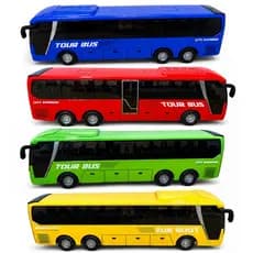 Ônibus Miniatura Carrinho Metal Coleção Turismo Roda Fricção