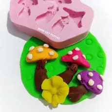 Molde de silicone - 3 cogumelos diferentes.