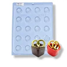 kit Formas p/chocolate BWB - Aliança (cod.9691) ou aliança + coração.