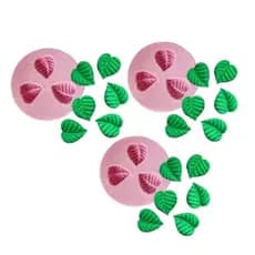 Molde de silicone -  kit 3pçs (3 mini FOLHINHAS/ mini folhas).