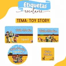 Etiqueta escolar TOY STORY - Etiqueta escolar personalizada - Diversos temas - Etiquetas TOY STORY