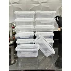 Kit de Marmitas 800ml com travas - BPA FREE transparentes organizadores de geladeira e Reutilizáveis