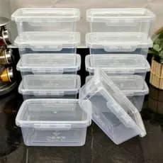 kit 10 Pote Marmita Gl Mix com Travas Laterais 900ml BPA FREE  Alimentos organizadores de Congelador