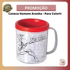 Caneca Homem Aranha para Colorir- Avon