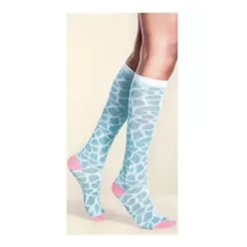 Meia Três Quartos - Animal Print Azul avon moda casa