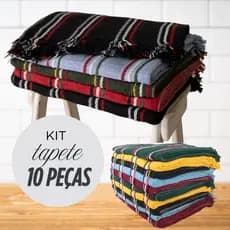 kit 10 peças tapete artesanal 100%algodão, para cozinha, quarto, sala ,jogo americano.