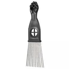 Pente Garfo Aço Afro Black Power Dentes De Aço