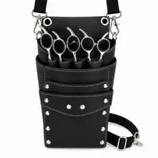 Pochete Coldre Suporte  P/ 4 Tesouras, Ideal  Para Cabeleireiros e Barbearias Profissionais