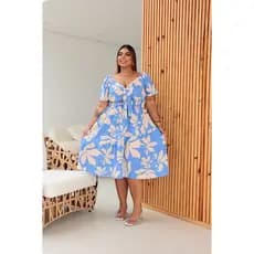 Vestido Evangélico Midi Elegante Moda Casual Duna Premium