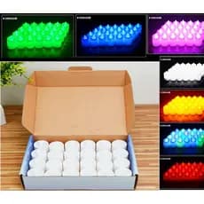 24pçs Velas De Chá De LED Sem Chamas Para Decoração De Lâmpada Eletrônica