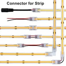 Conectores De 2 Pinos COB 5mm 8mm 10mm Terminal De Extensão De Fita LED Clipes Fixos Para Luzes 2835 5050 SMD