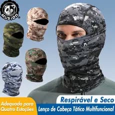 Musion Máscara Facial Balaclava Bandana Masculina Toca Ninja Bala clava para Ciclismo Esqui Caça Bandana