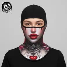 Musion Joker Temático Rosto Cheio Balaclava Respirável Cabeça Pescoço Cachecol Capuz Bandana Perfeito Para Ciclismo Esqu