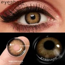 EYESHARE 2pcs CHOCOLATE/Marrom Lentes De Contato Macias Óculos Anuais Cosméticas 0.00