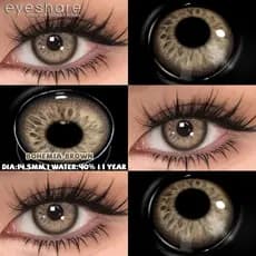 EYESHARE 2 Peças De Lentes De Contato Coloridas Para Olhos , Naturais De Marrons , Lindas Anuais