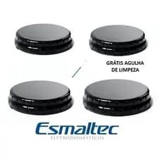 Kit com 4 Espalhadores Tampinhas Queimador do Fogão Esmaltec Veneza/Ágata/Caribe/Munique/Bali