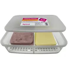 Pote Porta Frios Com Divisórias 2,3 Litros - Alimentos na Geladeira para Conservar e Servir