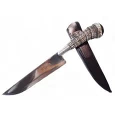 Faca Artesanal Cascavel 7p Aço Inox Cabo Rabo De Tatu Premium